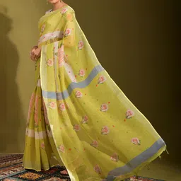 Mitera Floral Zari Saree image 3