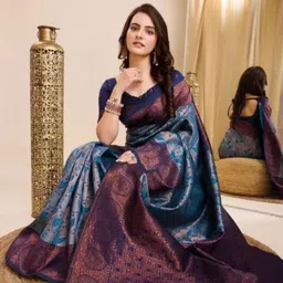 Sanwariya Silk Ethnic Motifs Zari Kanjeevaram Saree image 2