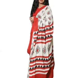 KIAARON Ethnic Motifs Pure Cotton Block Print Saree image 3