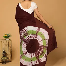 NIKHILAM Tie and Dye Pure Cotton Ikat Saree image 3