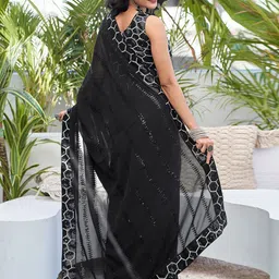 Mitera Embellished Sequinned Saree image 3