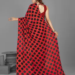 moda rapido ANAND SAREES Polka Dot Printed Saree image 3