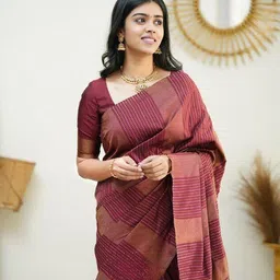 Anjaneya Sarees Woven Design Zari Banarasi Saree image 3