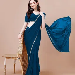 FORKEY Embroidered Kasavu Saree image 5