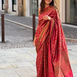 KALINI Ethnic Motifs Woven Design Zari Saree image 5