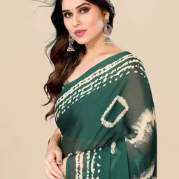 kalini MIRCHI FASHION Tie and Dye Block Print Saree image 4
