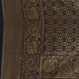 DIVASTRI Floral Woven Design Zari Banarasi Saree image 4