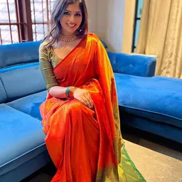 Anjaneya Sarees Woven Design Zari Silk Blend Banarasi Saree image 4