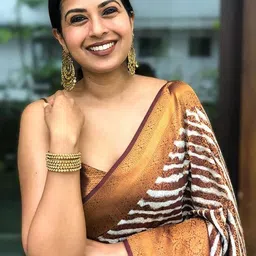 KALINI Striped Woven Design Zari Banarasi Saree image 4