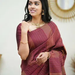 Anjaneya Sarees Woven Design Zari Banarasi Saree image 5