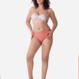 VStar Floral Printed Medium Coverage Lightly Padded T-Shirt Bra With All Day Comfort image 3