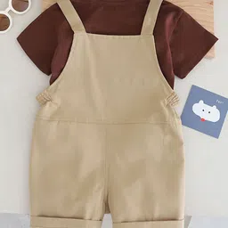 INCLUD Boys T-shirt with Straight Leg Dungarees image 2