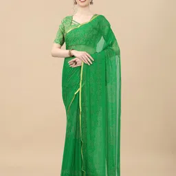 Aardiva Floral Printed Zari Saree-picture-17