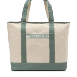 tommy hilfiger accessories Tommy Hilfiger Green Cotton Colorblock Handbag image 1