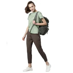 Enamor Mid Rise Travel Pants 7/8th Length Drawstring Relaxed Fit Quick Dry E068 image 4