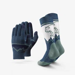 quechua Kids’ gloves and socks set, 4-14 years - Limited Edition - Green-picture-14