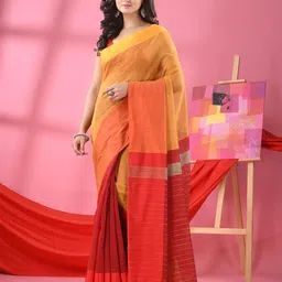 Angoshobha Striped Woven Design Saree image 1