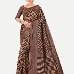 TAVAS Woven Design Zari Pure Georgette Banarasi Saree-picture-14