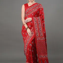 anouk rustic Anouk Floral Printed Art Silk Bhagalpuri  Saree image 3