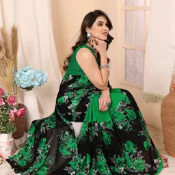 moda rapido ANAND SAREES Floral Saree image 4