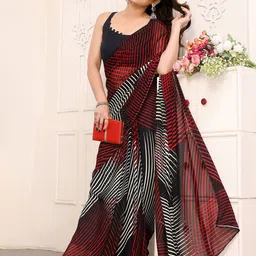 moda rapido ANAND SAREES Abstract Printed Saree image 4