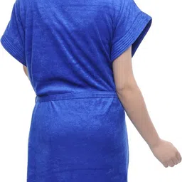 feelblue Blue Free Size Bath Robe image 3