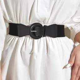Women Casual, Formal, Party Black Artificial Leather Belt-image-8