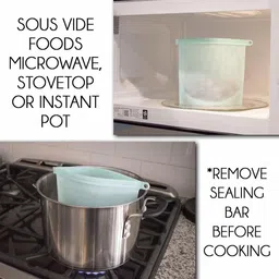 oncarnival Reusable Silicone Food Storage Bag,Microwave Dishwasher Freezer Oven Safe image 3