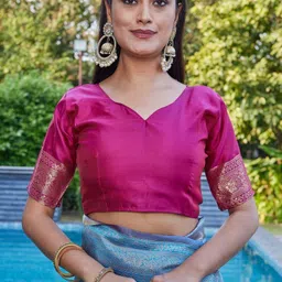 manjula saree Woven Banarasi Cotton Silk Saree image 4