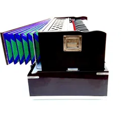khalsa musical 42 Keys Harmonium Folding Portable With Coupler and free carry bag 42 Keys Harmonium Folding Portable With Coupler and free carry bag 3.5 Octave Hand Pumped Harmonium image 2