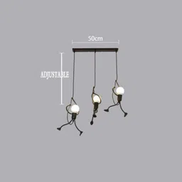 kinis KIN-211 LINEAR THAALI (BLACK) Modern Cluster Pendant Lights Nordic Cluster Light Chandelier Ceiling Lamp image 3