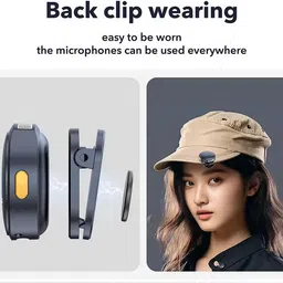 hryfine Professional Collar Clip Button Wireless Microphone Microphone image 3