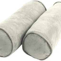 softlyf Microfibre Bolster Pack of 2 Solid Velvet Round Bolster Pillow Diwan Pillow-picture-14