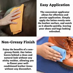 Quick Leather Lotion Cream For Shoes Bags & Jacket | 2 x 250 ML Pack | Colour: BLACK | Leather Shoe Cream image 4