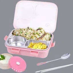 kello Stainless Steel Airtight Leak Proof Tiffin Box with Mini Container Inside K07 3 Containers Lunch Box-picture-36