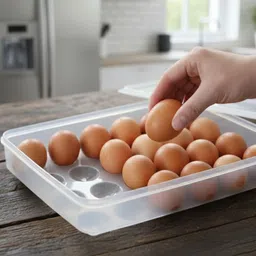 maxtid Plastic 24 Grid Egg Box Kitchen Refrigerator Storage Container Storage Basket-picture-25