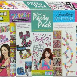 ekta 5 in 1 Party Pack - A Complete Gift set for Girls! Buy online with Rubber Bands and patterned Bracelet maker, fashion bodyart, jewellery boutique and nail style salon-picture-4