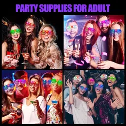 orama "LED Glow Party Glasses | Light-Up Neon Sunglasses for Night Parties & Festivals Party Glow Ornament image 3