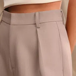 kotty Women Relaxed Beige Viscose Rayon Trousers image 4