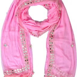 youthquake Chiffon Embellished Pink Women Dupatta-picture-32