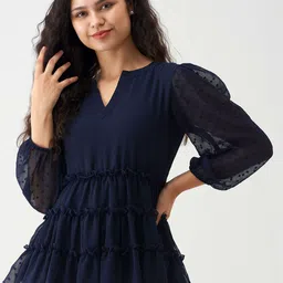 AASK Self Design Layered A-Line Top-picture-17