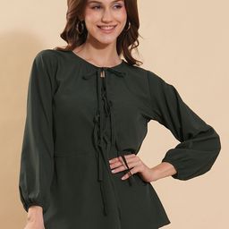 all about you Puff Sleeve Crepe Top-picture-39