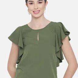 BAESD Keyhole Neck Flared Sleeve Top-picture-21