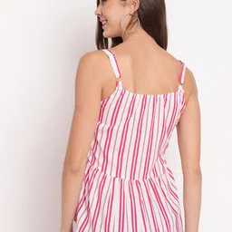 Mayra Striped Shoulder Straps Crepe Top image 5