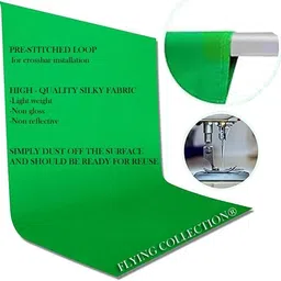 FLYING COLLECTION 8x12 Ft. Green Screen Backdrop Curtain With 3 spring clip for Photography Reflector image 3