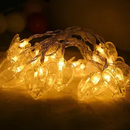oneclickpicks 16 LEDs 3.05 m Yellow Steady Heart Rice Lights image 4