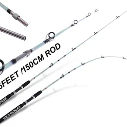 neza 2 part heavy unbreakble Fishing rod 150 cm solid rod 1.5 2part Multicolor Fishing Rod image 3