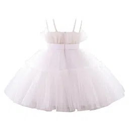 StyleCast Girls White Ruffled Shoulder Straps Balloon Dress-picture-3