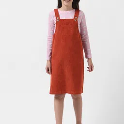 Vero Moda Girls Shoulder Straps Pure Cotton Pinafore Dress-image-8