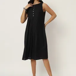 9rasa Round Neck Cotton A-Line Dress-picture-27